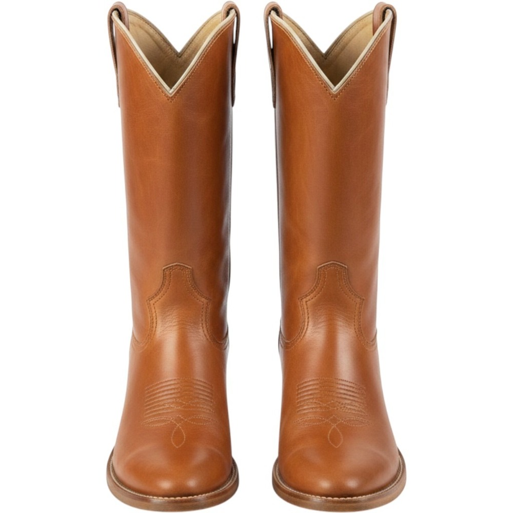 Laredo Western Boots Womens 8.5D Rust Brown Good Leather Cowboy Casual 2872